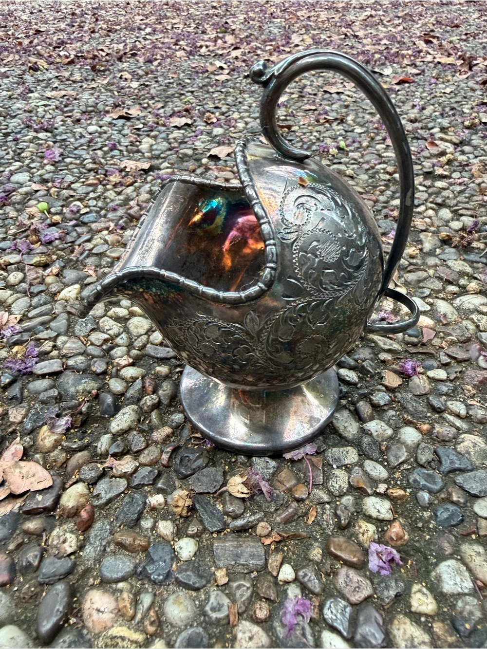 Vintage Sheffield England Silverplate Sugar Scuttle Bucket Engraved Victorian St
